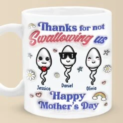 You Really Took One For The Team - Family Personalized Custom 3D Inflated Effect Printed Mug - Mother's Day, Gift For Mom