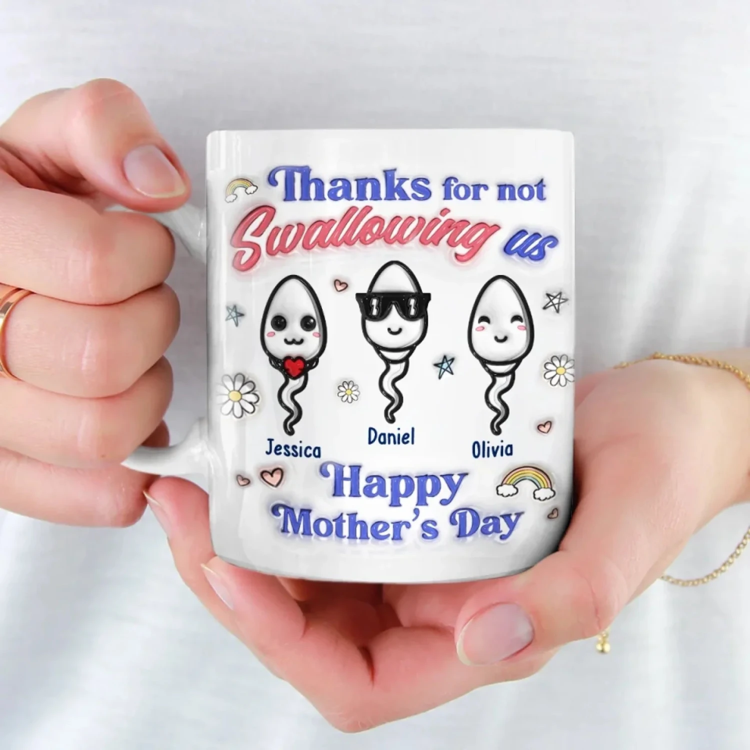 You Really Took One For The Team - Family Personalized Custom 3D Inflated Effect Printed Mug - Mother's Day, Gift For Mom 4 You Really Took One For The Team - Family Personalized Custom 3D Inflated Effect Printed Mug - Mother's Day, Gift For Mom - Image 4