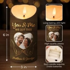 Custom Photo Hold My Hand, Hold My Heart - Couple Personalized Custom LED Candle - Gift For Husband Wife, Anniversary 8 Custom Photo Hold My Hand, Hold My Heart - Couple Personalized Custom LED Candle - Gift For Husband Wife, Anniversary -Pawfect House Store 67e3ce2fcaebb