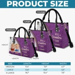 Happiness Is Being A Grandma - Family Personalized Custom Leather Handbag - Mother's Day, Gift For Mom, Grandma 10 Happiness Is Being A Grandma - Family Personalized Custom Leather Handbag - Mother's Day, Gift For Mom, Grandma -Pawfect House Store 67e3d98776f5a