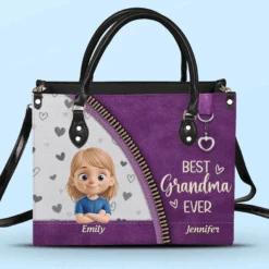 Happiness Is Being A Grandma - Family Personalized Custom Leather Handbag - Mother's Day, Gift For Mom, Grandma 7 Happiness Is Being A Grandma - Family Personalized Custom Leather Handbag - Mother's Day, Gift For Mom, Grandma -Pawfect House Store 67e3e2f14658b