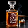The Legend Lives In Every Sip - Family Personalized Custom Glass Whiskey Bottle - Father's Day, Gift For Dad, Grandpa