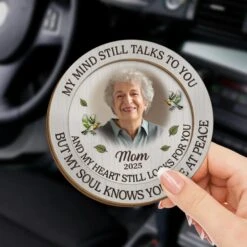 Custom Photo Though You're Gone, Your Love Remains - Memorial Personalized Custom Car Visor Clip - Sympathy Gift For Family Members -Pawfect House Store 67e49c3bd2b1f