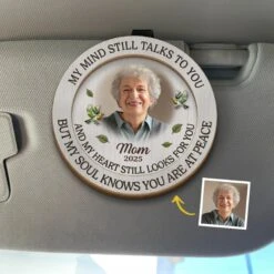 Custom Photo Though You're Gone, Your Love Remains - Memorial Personalized Custom Car Visor Clip - Sympathy Gift For Family Members -Pawfect House Store 67e49c3c1db23