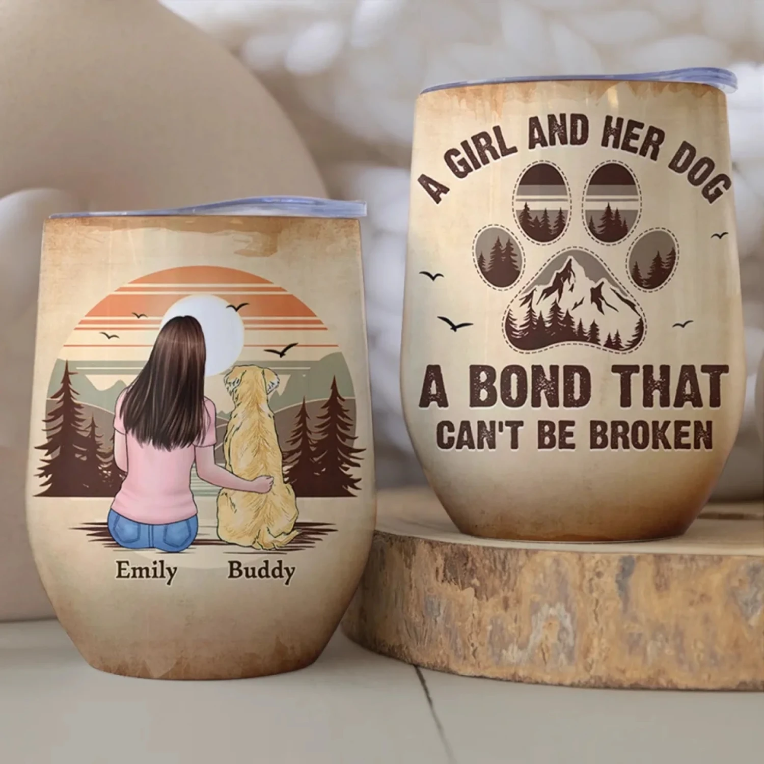 Unconditional Love Has Paws - Dog Personalized Custom Wine Tumbler - Gift For Pet Owners, Pet Lovers 3 Unconditional Love Has Paws - Dog Personalized Custom Wine Tumbler - Gift For Pet Owners, Pet Lovers - Image 3