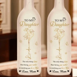 To My Beautiful Daughter - Family Personalized Custom Bottle Lamp - Mother's Day, Gift For Mom, Daughter -Pawfect House Store 67e5313a1d0f4