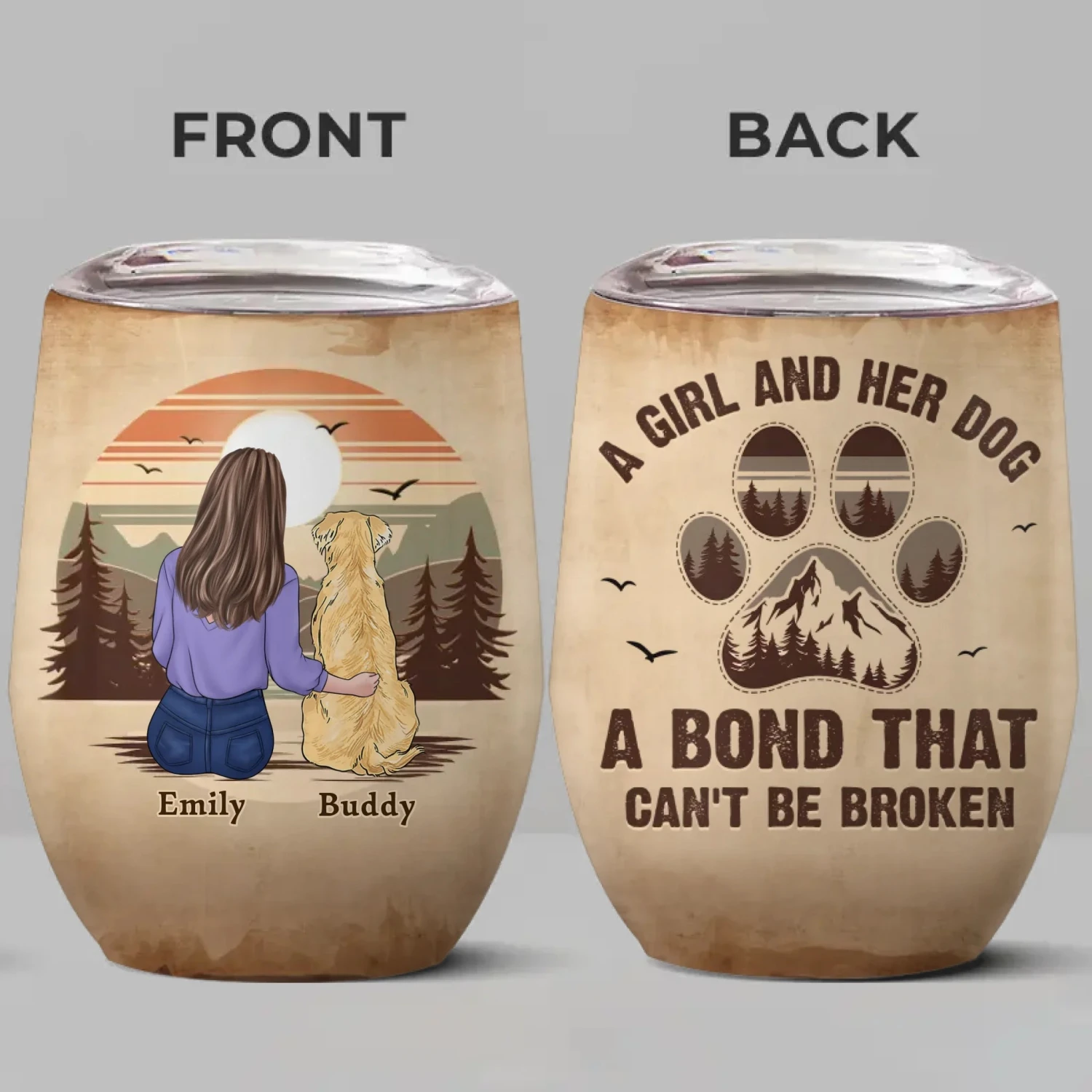 Unconditional Love Has Paws - Dog Personalized Custom Wine Tumbler - Gift For Pet Owners, Pet Lovers 2 Unconditional Love Has Paws - Dog Personalized Custom Wine Tumbler - Gift For Pet Owners, Pet Lovers - Image 2