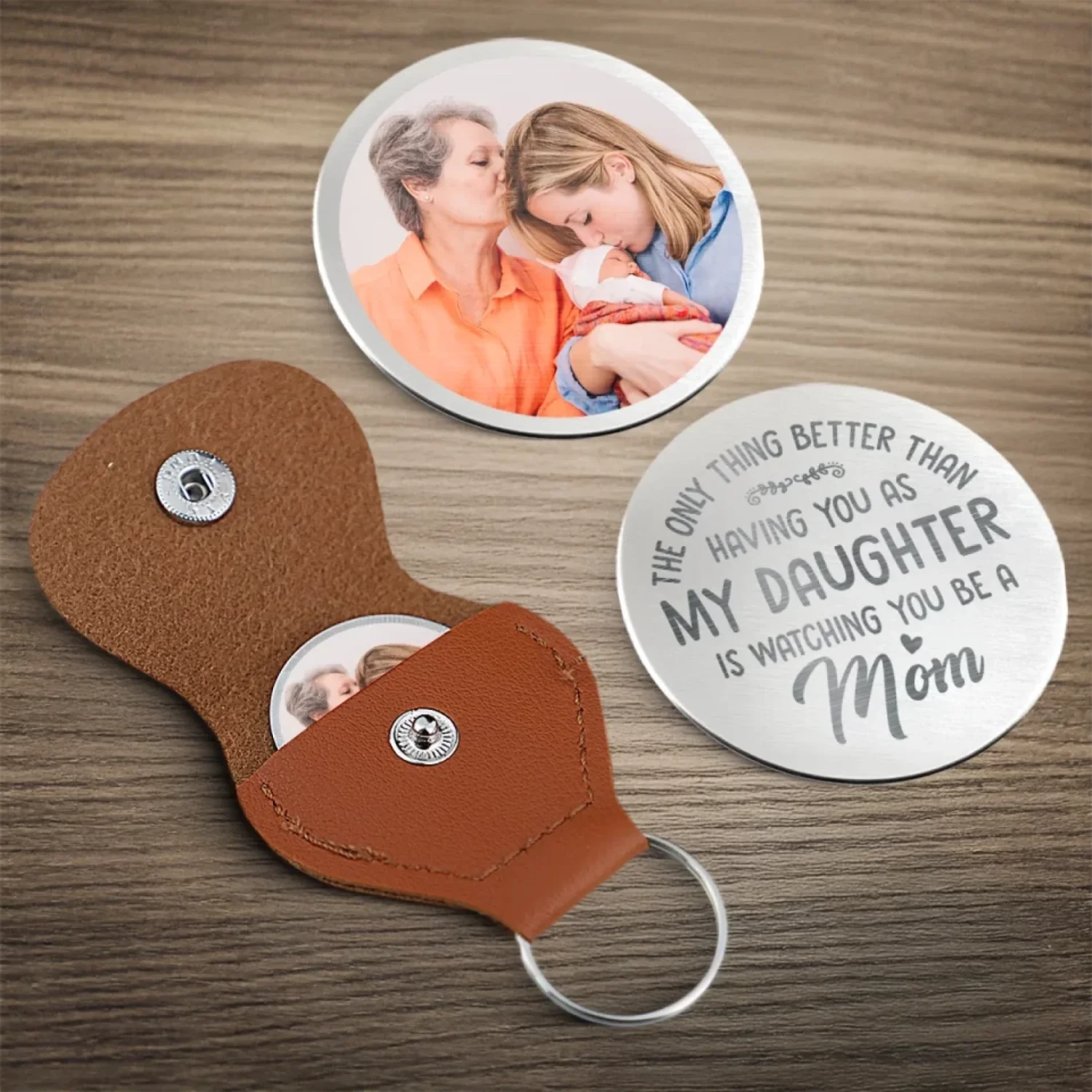 Custom Photo My Heart Is Full, Seeing You Shine As A Mom - Family Personalized Custom Pocket Hug - Mother's Day, Gift For Mom, Daughter 4 Custom Photo My Heart Is Full, Seeing You Shine As A Mom - Family Personalized Custom Pocket Hug - Mother's Day, Gift For Mom, Daughter - Image 4