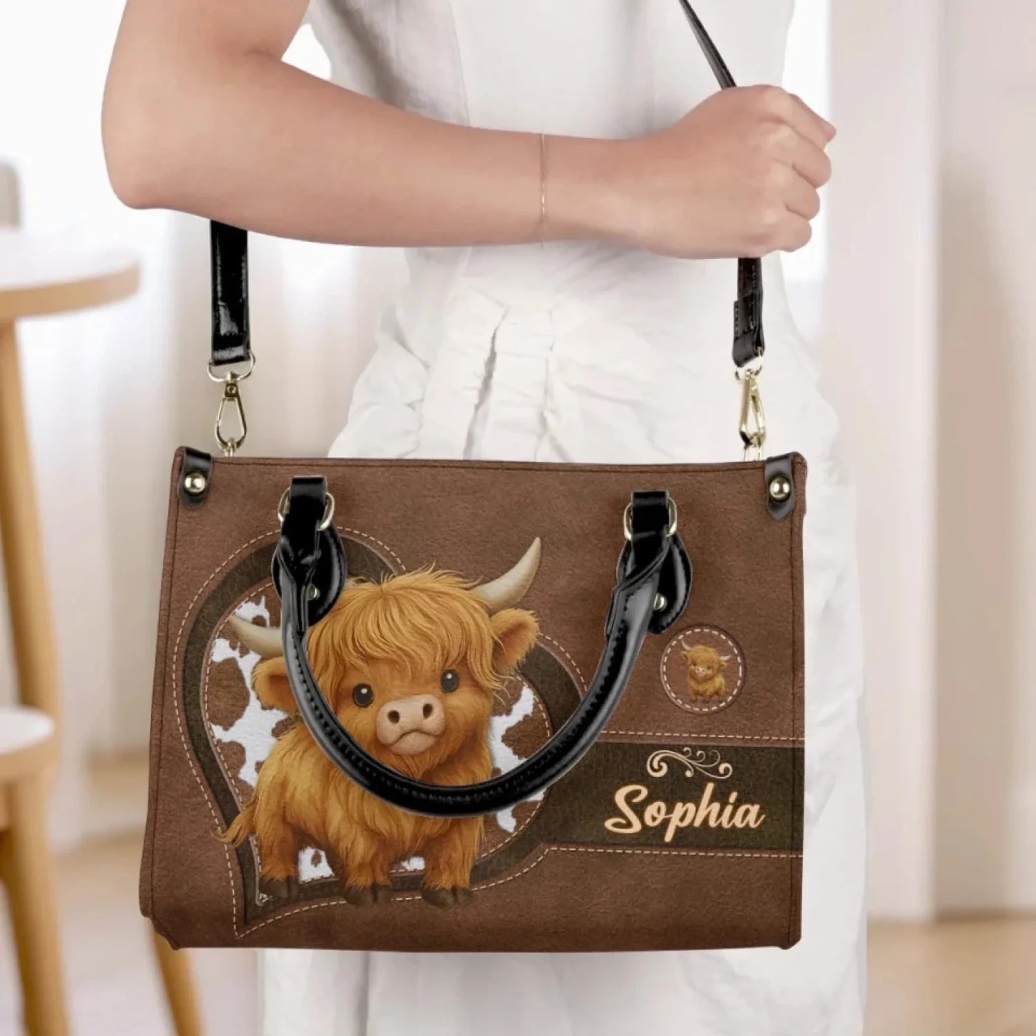 Mom’s Love Is A Gentle Strength - Family Personalized Custom Leather Handbag - Mother's Day, Gift For Mom, Grandma 4 Mom’s Love Is A Gentle Strength - Family Personalized Custom Leather Handbag - Mother's Day, Gift For Mom, Grandma - Image 4