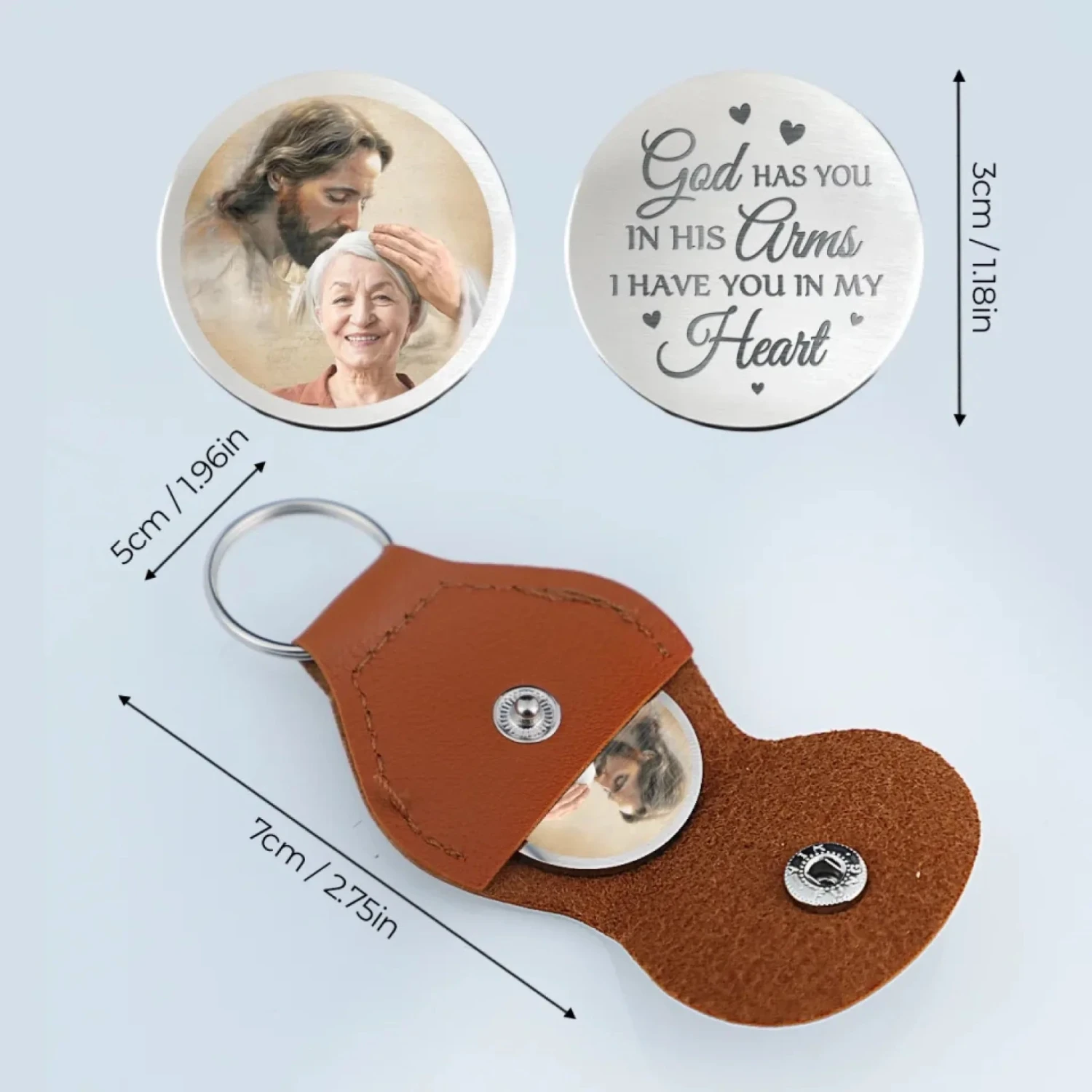 Custom Photo Love Never Ends, It Just Transforms - Memorial Personalized Custom Pocket Hug - Sympathy Gift For Family Members 6 Custom Photo Love Never Ends, It Just Transforms - Memorial Personalized Custom Pocket Hug - Sympathy Gift For Family Members - Image 6