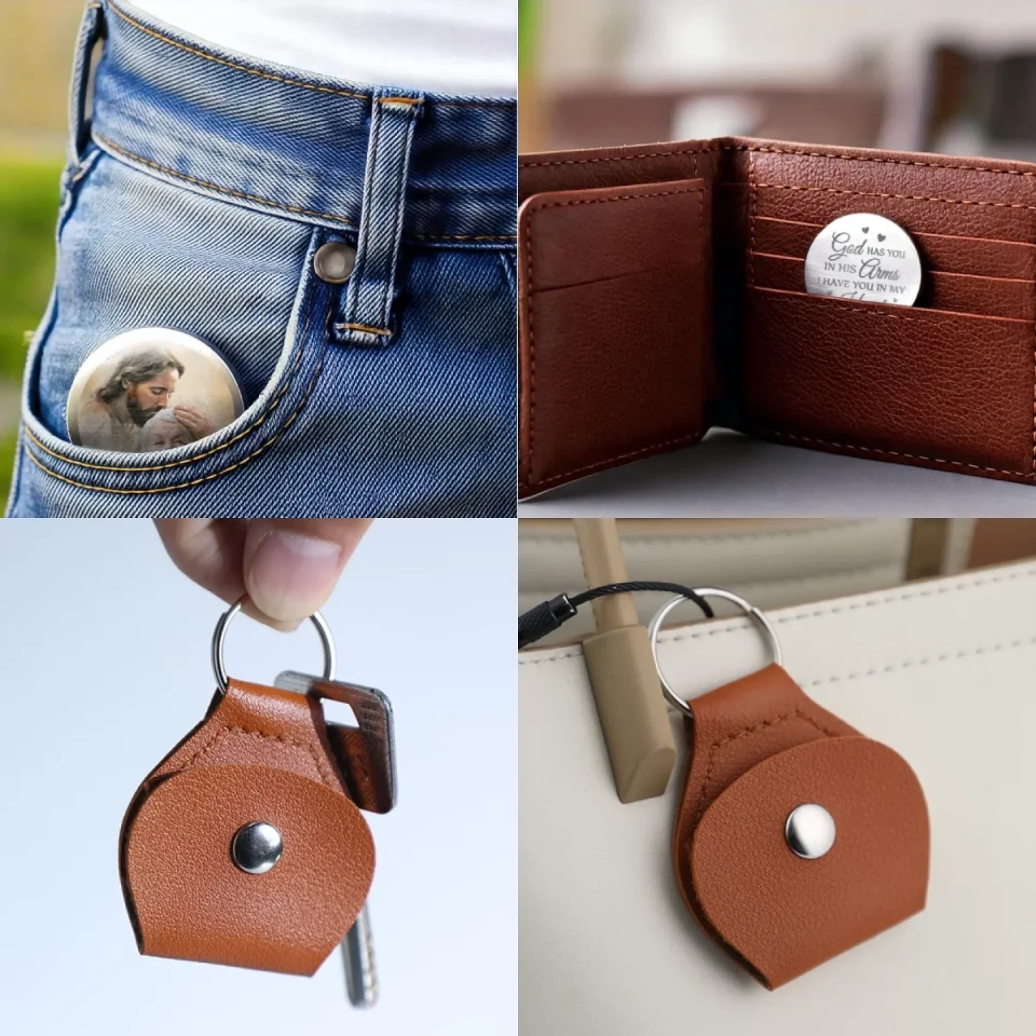 Custom Photo Love Never Ends, It Just Transforms - Memorial Personalized Custom Pocket Hug - Sympathy Gift For Family Members 5 Custom Photo Love Never Ends, It Just Transforms - Memorial Personalized Custom Pocket Hug - Sympathy Gift For Family Members - Image 5