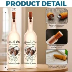 Custom Photo Still Holding On, Still Holding Hands - Couple Personalized Custom Bottle Lamp - Gift For Husband Wife, Anniversary -Pawfect House Store 67e602330f802