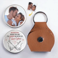 Custom Photo My Love Is Always By Your Side - Couple Personalized Custom Pocket Hug - Gift For Husband Wife, Anniversary