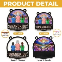 Built With Love, Blessed With Grandkids - Family Personalized Window Hanging Suncatcher Ornament - Mother's Day, Gift For Mom, Grandma 9 Built With Love, Blessed With Grandkids - Family Personalized Window Hanging Suncatcher Ornament - Mother's Day, Gift For Mom, Grandma -Pawfect House Store 67e62d6d9acea