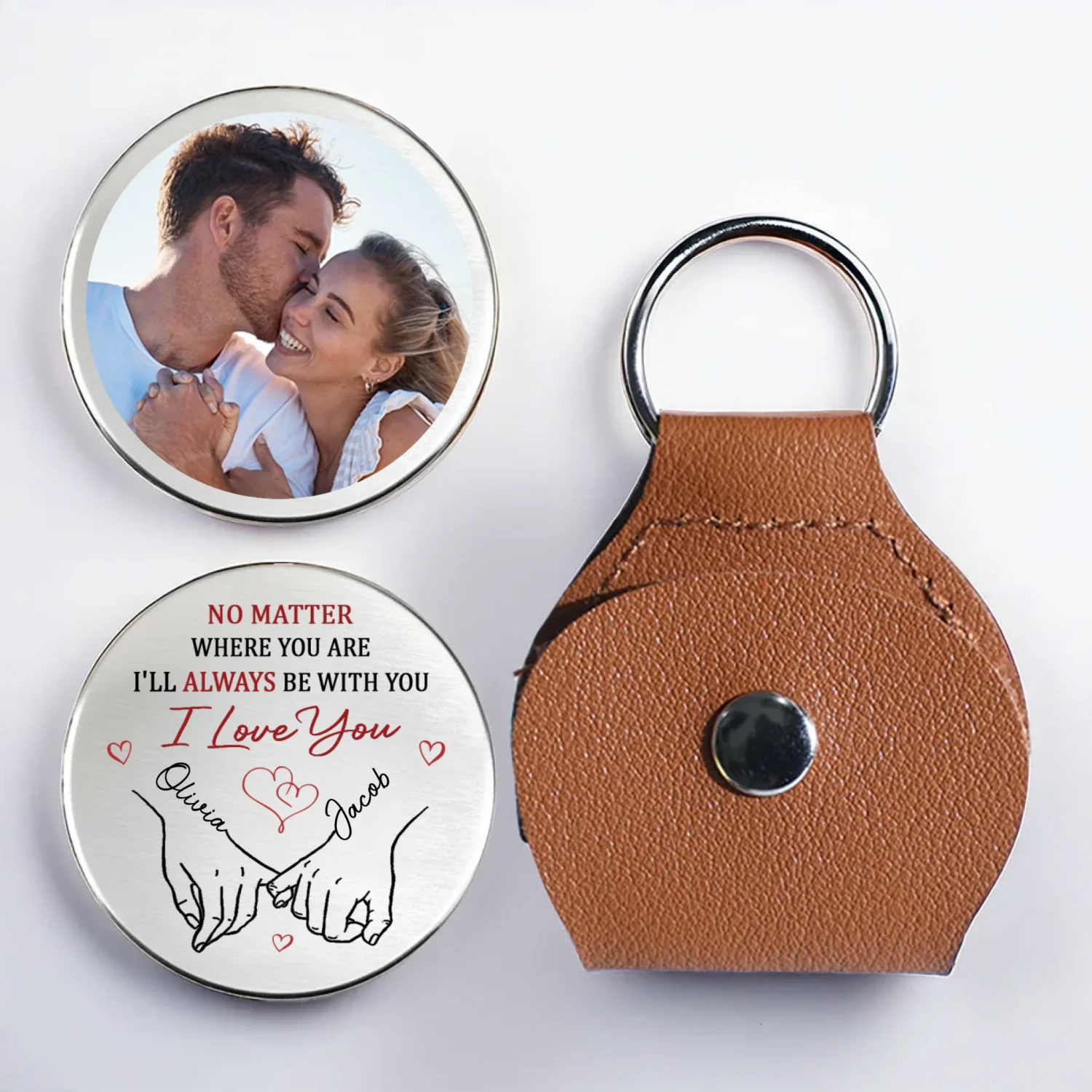 Custom Photo My Love Is Always By Your Side - Couple Personalized Custom Pocket Hug - Gift For Husband Wife, Anniversary 2 Custom Photo My Love Is Always By Your Side - Couple Personalized Custom Pocket Hug - Gift For Husband Wife, Anniversary - Image 2