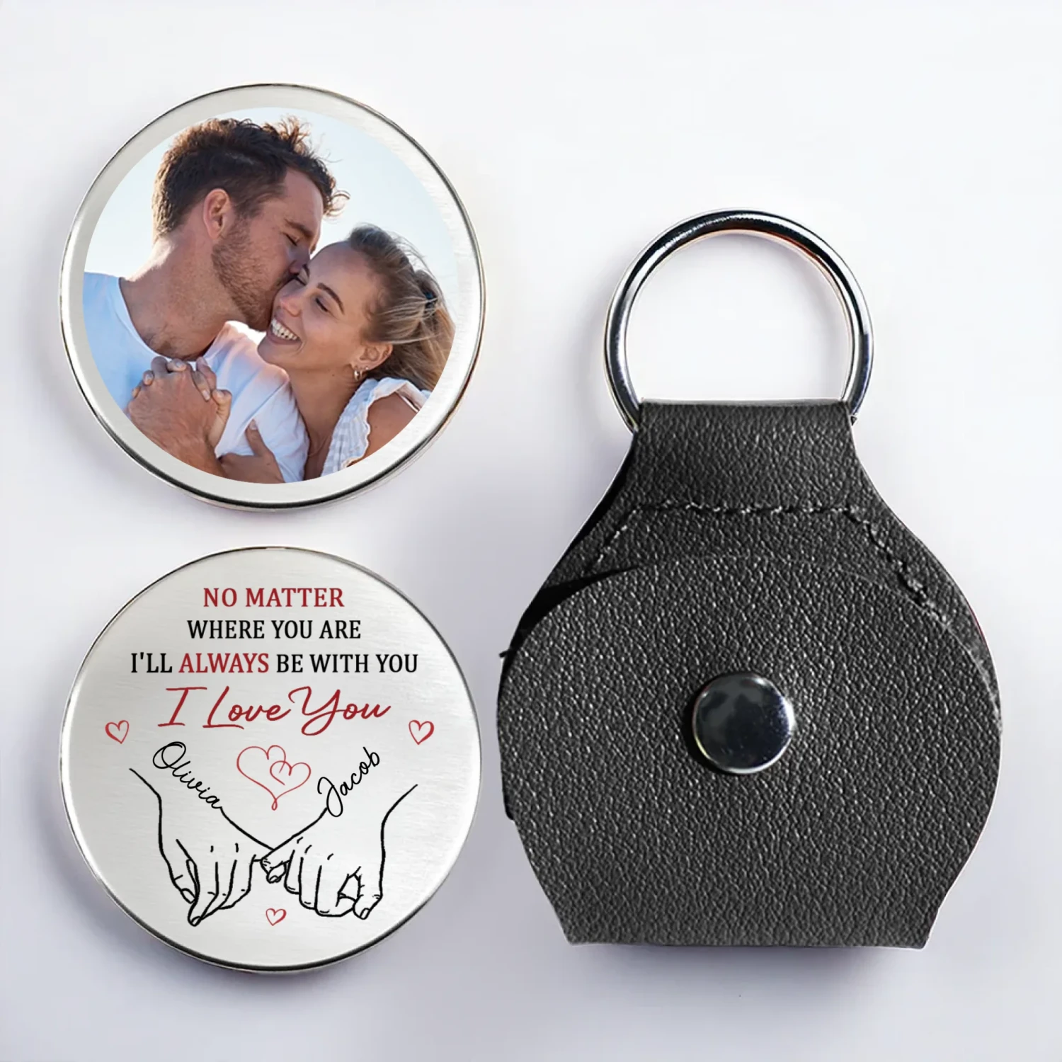Custom Photo My Love Is Always By Your Side - Couple Personalized Custom Pocket Hug - Gift For Husband Wife, Anniversary 3 Custom Photo My Love Is Always By Your Side - Couple Personalized Custom Pocket Hug - Gift For Husband Wife, Anniversary - Image 3