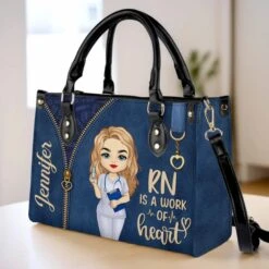Nurses Are The Heartbeat Of Healthcare - Nurse Personalized Custom Leather Handbag - Appreciation, Thank You Gift, Nurse Life, Doctor Life -Pawfect House Store 67e9da676c52c