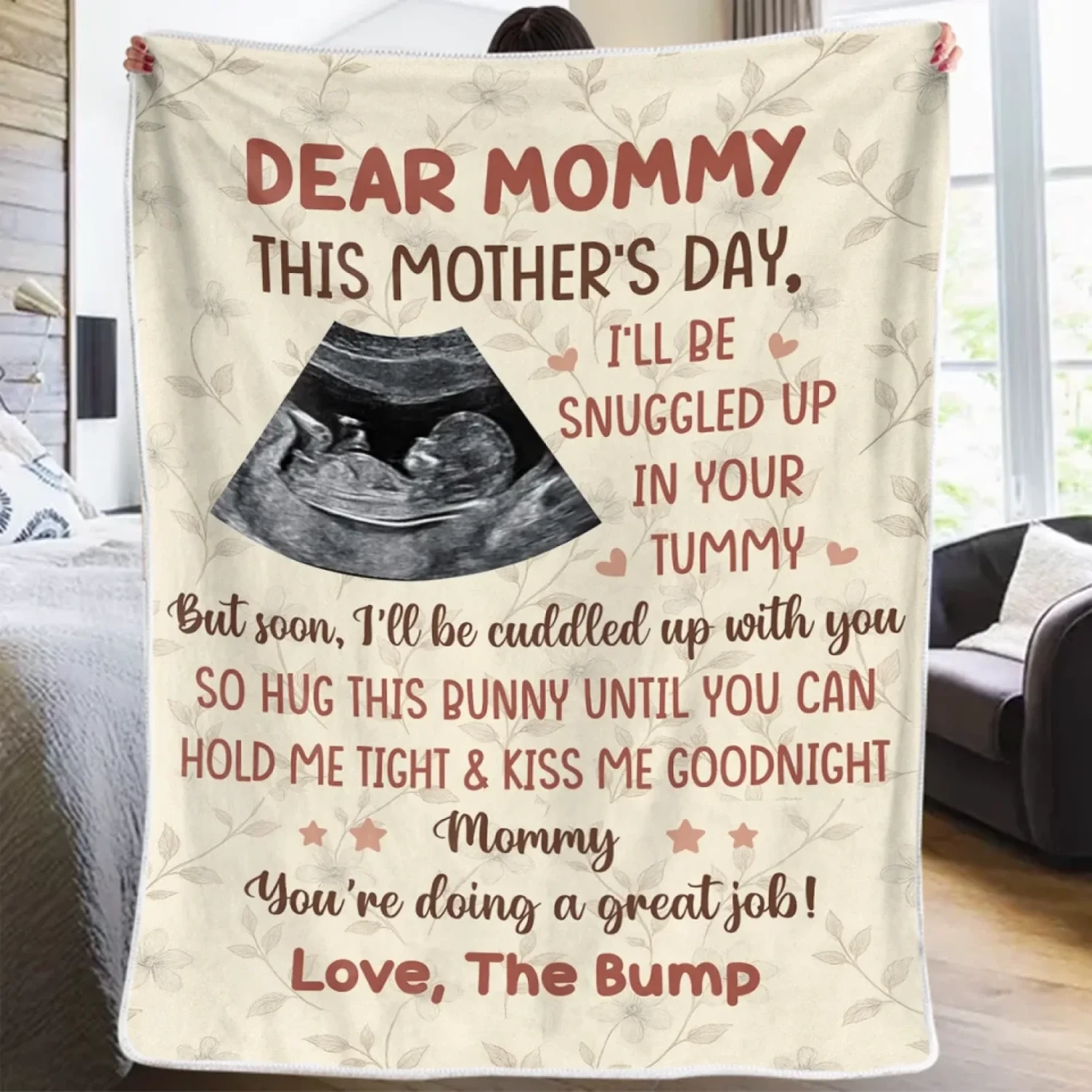 Custom Photo Soon We’ll Be Face To Face - Family Personalized Custom Blanket - Mother's Day, Baby Shower Gift, Gift For First Mom 3 Custom Photo Soon We’ll Be Face To Face - Family Personalized Custom Blanket - Mother's Day, Baby Shower Gift, Gift For First Mom - Image 3