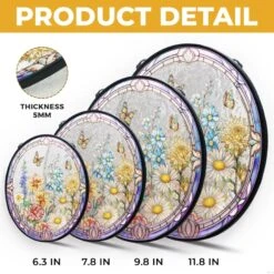 She’s The Sunshine In My Garden - Family Personalized Custom Stained Glass Window Hanging Suncatcher - Mother's Day, Gift For Mom -Pawfect House Store 67ea531949bff