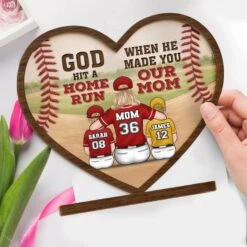 The Real Coach Behind Every Win - Family Personalized Custom Shaped 2-Layered Wooden Plaque With Flat Stand - Mother's Day, House Warming Gift For Mom, Sport Lovers, Sport Players