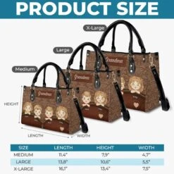 Grandma’s World In One Bag - Family Personalized Custom Leather Handbag - Mother's Day, Gift For Mom, Grandma 10 Grandma’s World In One Bag - Family Personalized Custom Leather Handbag - Mother's Day, Gift For Mom, Grandma -Pawfect House Store 67ea67969ffcd