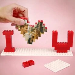 Custom Photo Our Love Is The Perfect Piece - Couple Personalized Custom Building Blocks Puzzle, 3D Building Blocks - Gift For Husband Wife, Anniversary -Pawfect House Store 67ea738e9225c