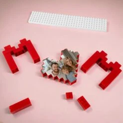 Custom Photo Made With Blocks, Filled With Love - Family Personalized Custom Building Blocks Puzzle, 3D Building Blocks - Mother's Day Gift For Mom, Family Members -Pawfect House Store 67ea7859c9e02