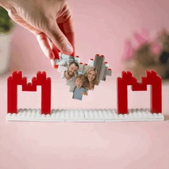 Custom Photo Made With Blocks, Filled With Love - Family Personalized Custom Building Blocks Puzzle, 3D Building Blocks - Mother's Day Gift For Mom, Family Members -Pawfect House Store 67ea785a2650e