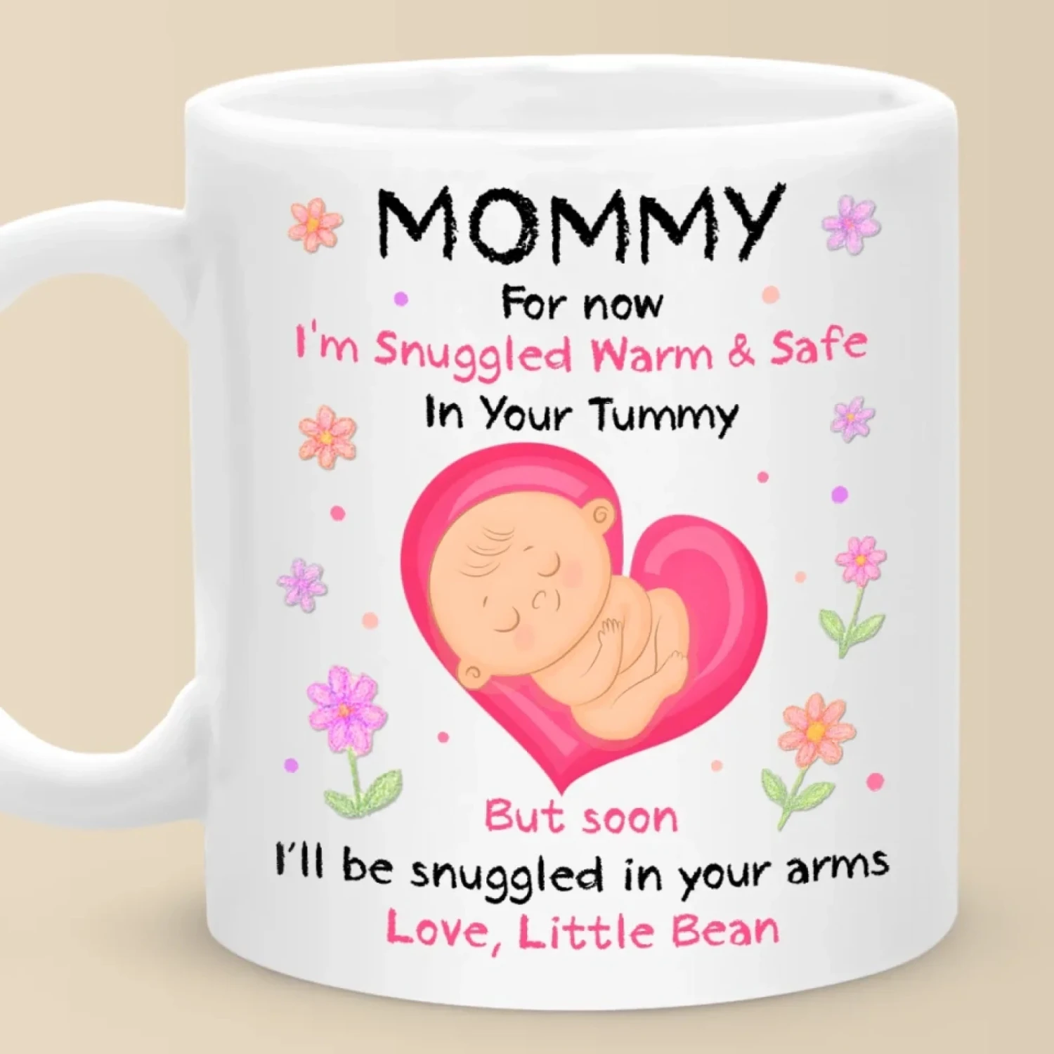 Warming Your Belly, Soon To Warm Your World - Family Personalized Custom Mug - Mother's Day, Baby Shower Gift, Gift For First Mom, Newborn Baby 1 Warming Your Belly, Soon To Warm Your World - Family Personalized Custom Mug - Mother's Day, Baby Shower Gift, Gift For First Mom, Newborn Baby
