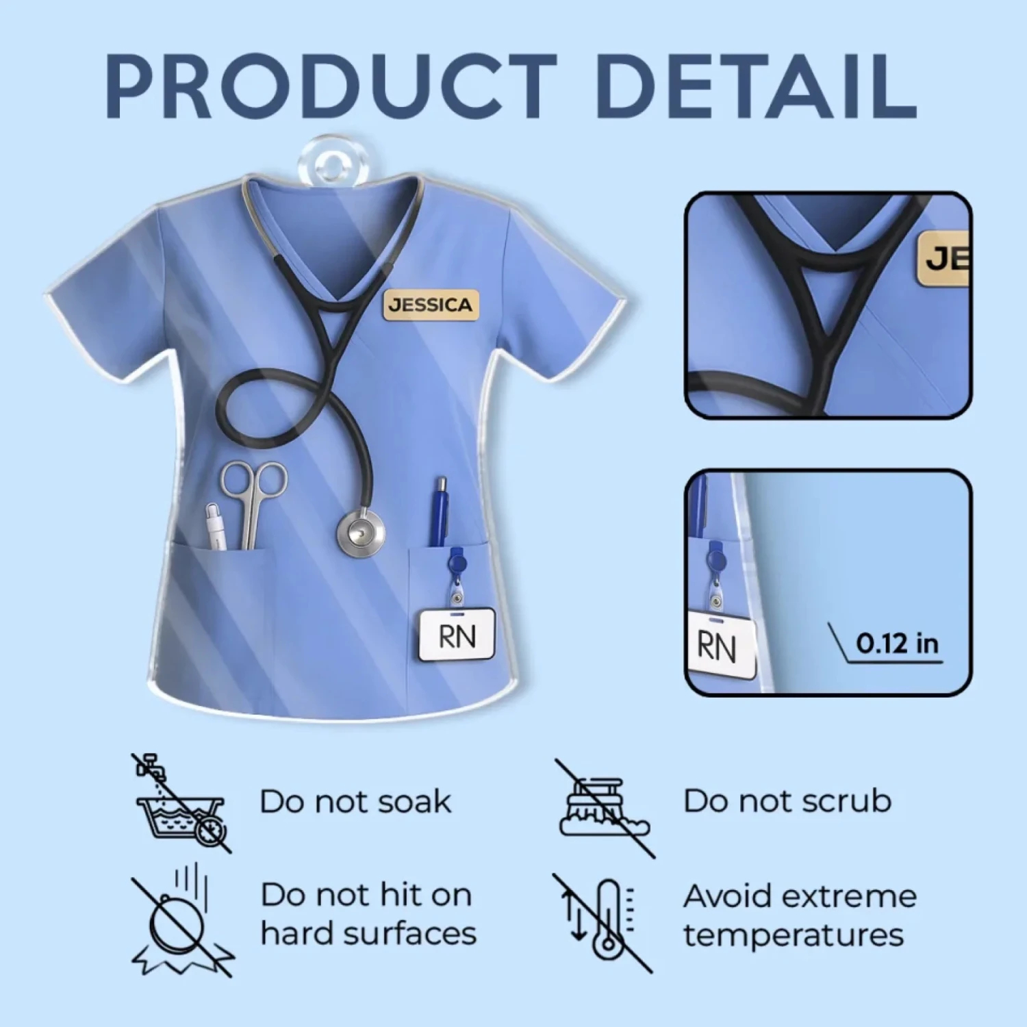 Gentle Hands, Fierce Spirit - Nurse Personalized Custom Car Ornament - Acrylic Custom Shaped - Appreciation, Thank You Gift, Nurse Life, Doctor Life 5 Gentle Hands, Fierce Spirit - Nurse Personalized Custom Car Ornament - Acrylic Custom Shaped - Appreciation, Thank You Gift, Nurse Life, Doctor Life - Image 5