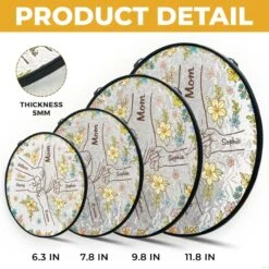 In Every Grip, A Lifetime Of Love - Family Personalized Custom Stained Glass Window Hanging Suncatcher - Mother's Day, Gift For Mom, Grandma -Pawfect House Store 67eb5b3222129