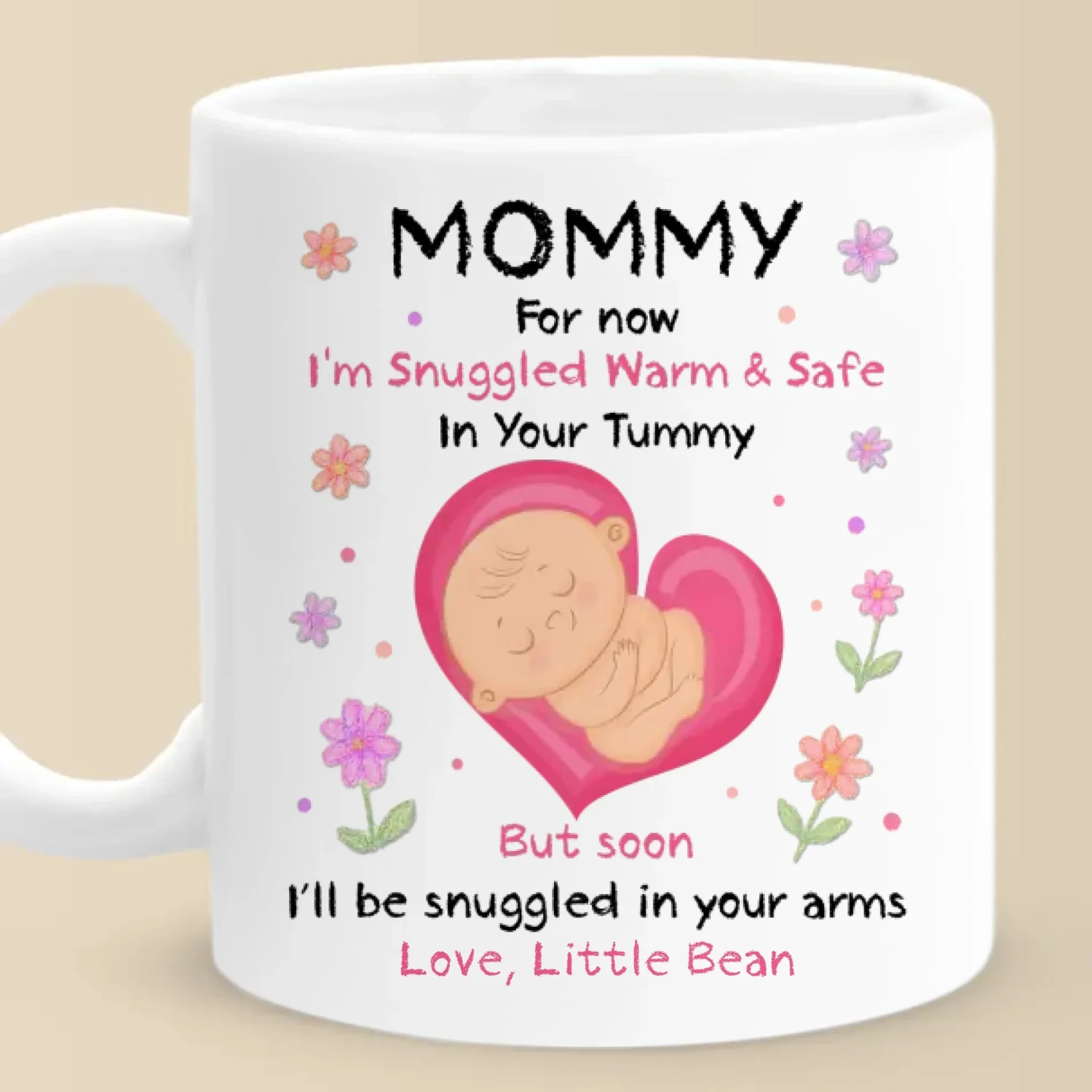 Warming Your Belly, Soon To Warm Your World - Family Personalized Custom Mug - Mother's Day, Baby Shower Gift, Gift For First Mom, Newborn Baby 2 Warming Your Belly, Soon To Warm Your World - Family Personalized Custom Mug - Mother's Day, Baby Shower Gift, Gift For First Mom, Newborn Baby - Image 2