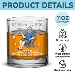 I Worked My Whole Life For This Glass - Family Personalized Custom Whiskey Glass - Father's Day, Gift For Dad, Grandpa -Pawfect House Store 67eb9905db74e