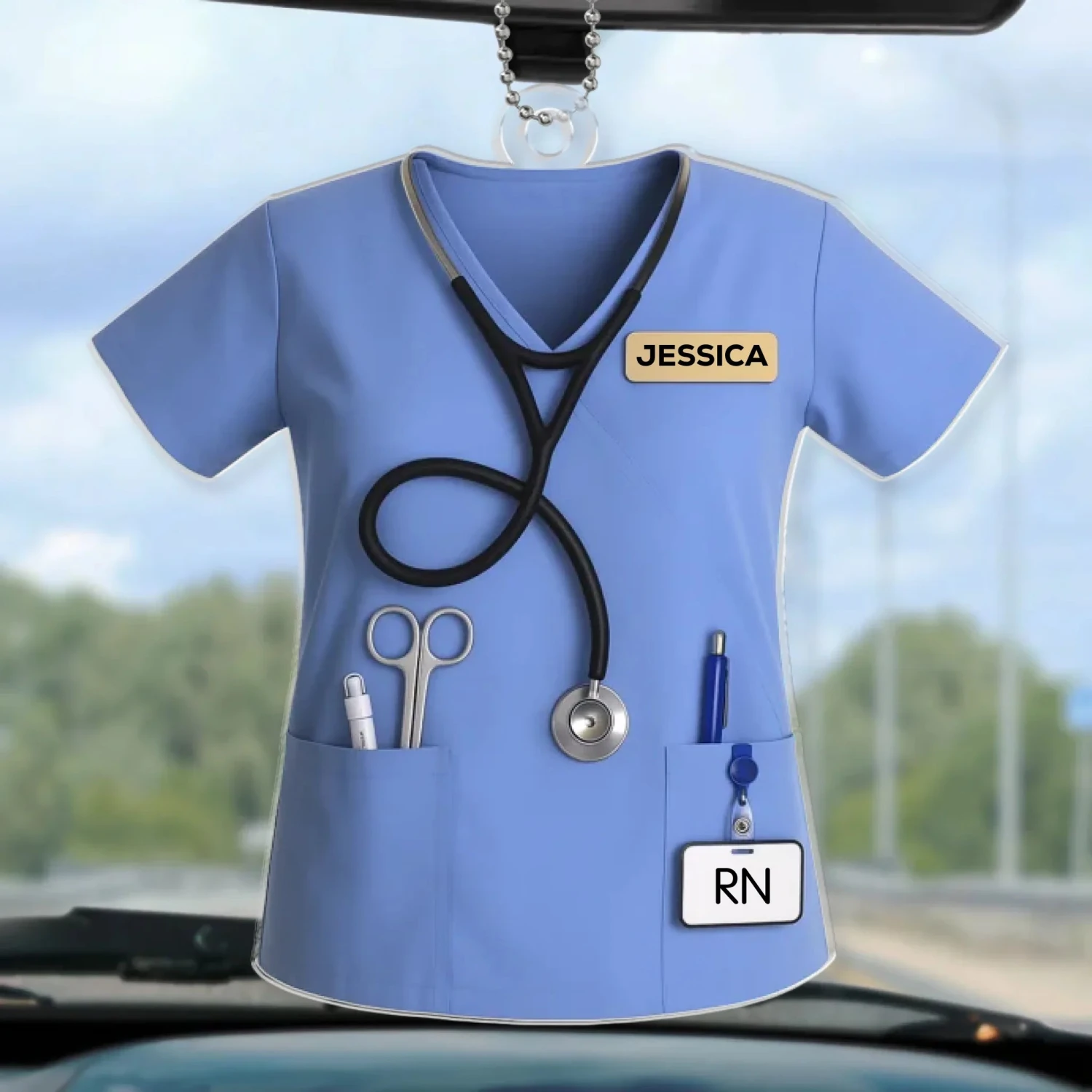 Gentle Hands, Fierce Spirit - Nurse Personalized Custom Car Ornament - Acrylic Custom Shaped - Appreciation, Thank You Gift, Nurse Life, Doctor Life 2 Gentle Hands, Fierce Spirit - Nurse Personalized Custom Car Ornament - Acrylic Custom Shaped - Appreciation, Thank You Gift, Nurse Life, Doctor Life - Image 2