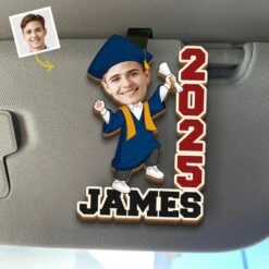 Custom Photo From Student To Star - Family Personalized Custom Car Visor Clip - Graduation Gift For Family Members, Siblings, Brothers, Sisters