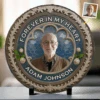 Custom Photo Your Love Still Guides Me - Memorial Personalized Custom Round Shaped Stone With Stand - Sympathy Gift For Family Members