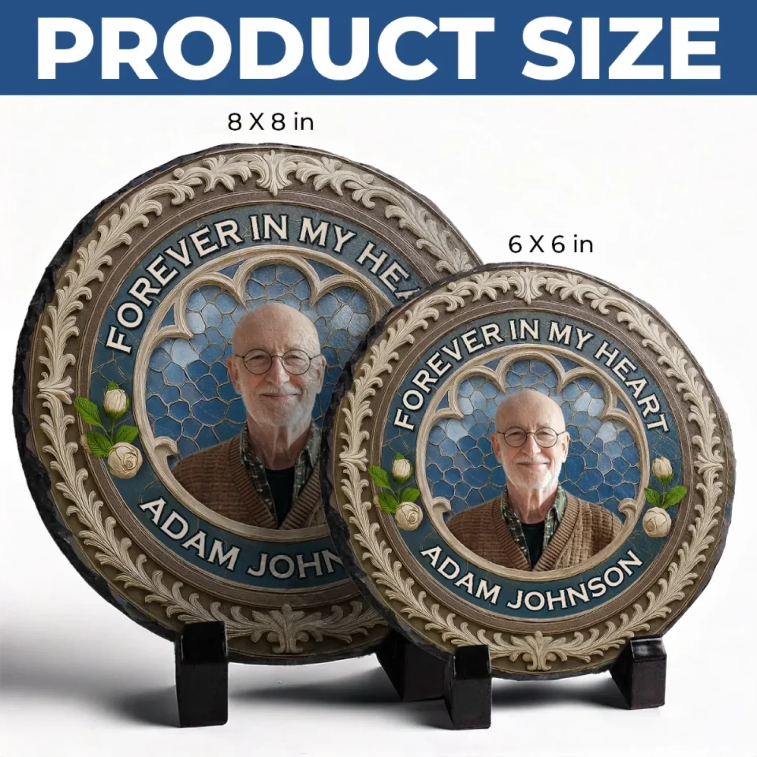 Custom Photo Your Love Still Guides Me - Memorial Personalized Custom Round Shaped Stone With Stand - Sympathy Gift For Family Members 5 Custom Photo Your Love Still Guides Me - Memorial Personalized Custom Round Shaped Stone With Stand - Sympathy Gift For Family Members - Image 5