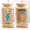 Nursing Isn’t A Job, It’s A Superpower - Nurse Personalized Custom Glass Cup, Iced Coffee Cup - Appreciation, Thank You Gift, Nurse Life, Doctor Life