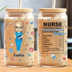 Nursing Isn’t A Job, It’s A Superpower - Nurse Personalized Custom Glass Cup, Iced Coffee Cup - Appreciation, Thank You Gift, Nurse Life, Doctor Life -Pawfect House Store 67ecae55ce56d