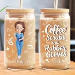 Saving Lives One Cup At A Time - Nurse Personalized Custom Glass Cup, Iced Coffee Cup - Appreciation, Thank You Gift, Nurse Life, Doctor Life -Pawfect House Store 67ece3737456b