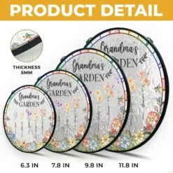 Sunshine, Petals And Grandma’s Love - Family Personalized Custom Stained Glass Window Hanging Suncatcher - Mother's Day, Gift For Mom, Grandma -Pawfect House Store 67ed10a9a4337