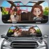 On The Road To Paw-Sibilities - Dog & Cat Personalized Custom Auto Windshield Sunshade, Car Window Protector - Mother's Day, Gift For Pet Owners, Pet Lovers