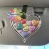 Love Grows Here - Family Personalized Custom Acrylic Car Visor Clip - Mother's Day, Gift For Mom, Grandma