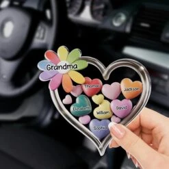 Love Grows Here - Family Personalized Custom Acrylic Car Visor Clip - Mother's Day, Gift For Mom, Grandma 7 Love Grows Here - Family Personalized Custom Acrylic Car Visor Clip - Mother's Day, Gift For Mom, Grandma -Pawfect House Store 67ee05f7ad57f