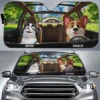 Cruisin’ With My Co-Pawlots - Dog & Cat Personalized Custom Auto Windshield Sunshade, Car Window Protector - Gift For Pet Owners, Pet Lovers