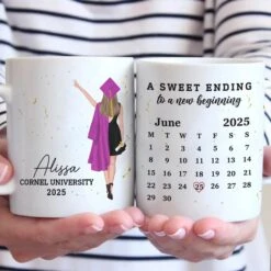 A Sweet Ending To A New Beginning - Family Personalized Custom Mug - Graduation Gift For Family Members, Siblings, Brothers, Sisters -Pawfect House Store 67ee6cb286103
