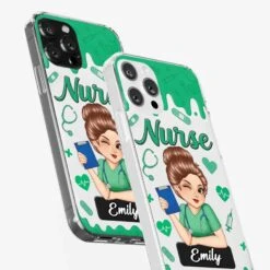 Born To Care, Trained To Heal - Nurse Personalized Custom Clear Phone Case - Appreciation, Thank You Gift, Nurse Life, Doctor Life -Pawfect House Store 67ef44806accf