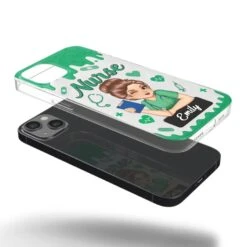 Born To Care, Trained To Heal - Nurse Personalized Custom Clear Phone Case - Appreciation, Thank You Gift, Nurse Life, Doctor Life -Pawfect House Store 67ef4481b73e3