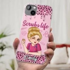 Living That Scrubs Life One Shift At A Time - Nurse Personalized Custom Clear Phone Case - Appreciation, Thank You Gift, Nurse Life, Doctor Life 8 Living That Scrubs Life One Shift At A Time - Nurse Personalized Custom Clear Phone Case - Appreciation, Thank You Gift, Nurse Life, Doctor Life -Pawfect House Store 67ef4a40d8aa3