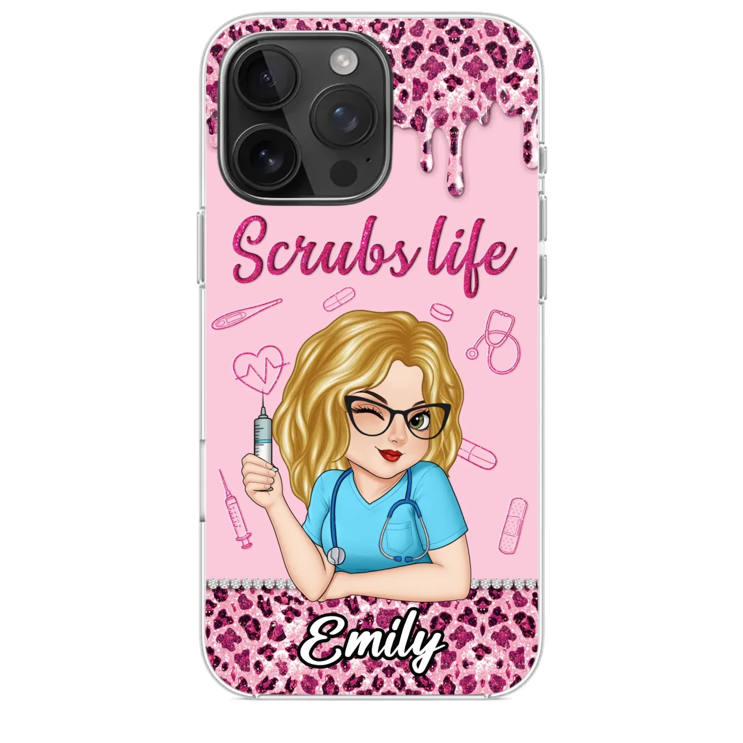 Living That Scrubs Life One Shift At A Time - Nurse Personalized Custom Clear Phone Case - Appreciation, Thank You Gift, Nurse Life, Doctor Life 2 Living That Scrubs Life One Shift At A Time - Nurse Personalized Custom Clear Phone Case - Appreciation, Thank You Gift, Nurse Life, Doctor Life - Image 2